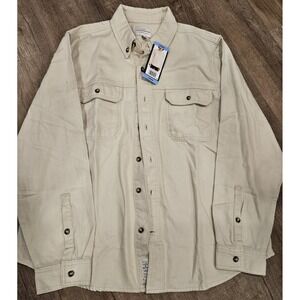 NEW Lucky Brand Long Sleeve Button Front Oatmeal Jacket Shacket Size Large‎ L